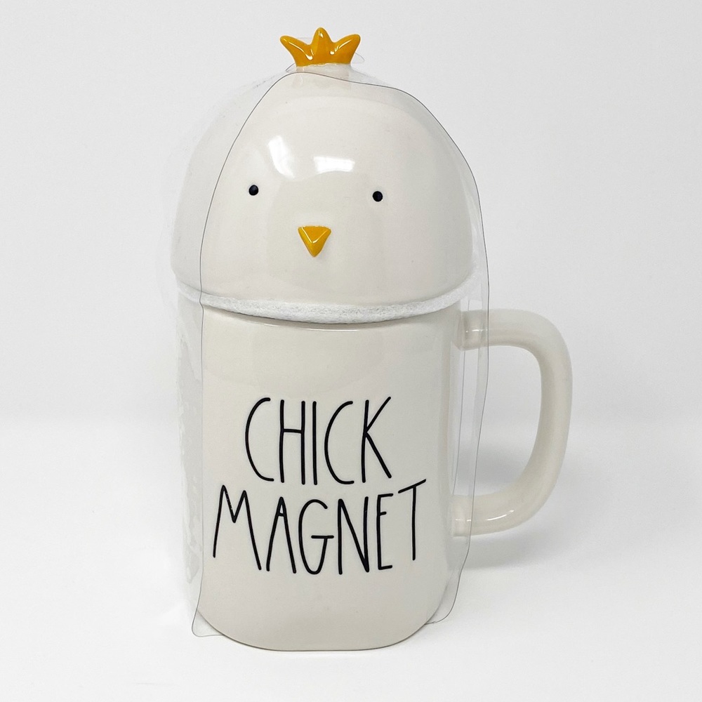 New Rae Dunn Easter Mug with Topper CHICK MAGNET